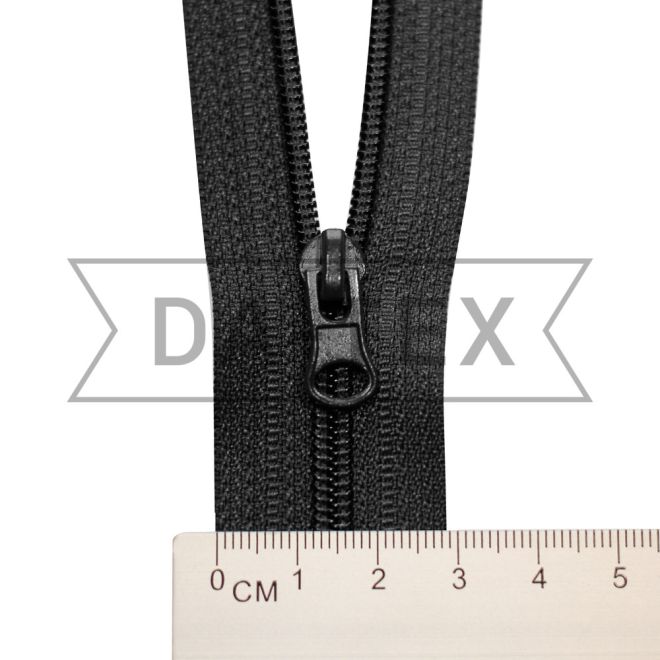 18 cm Nylon zipper N.4 C/E black