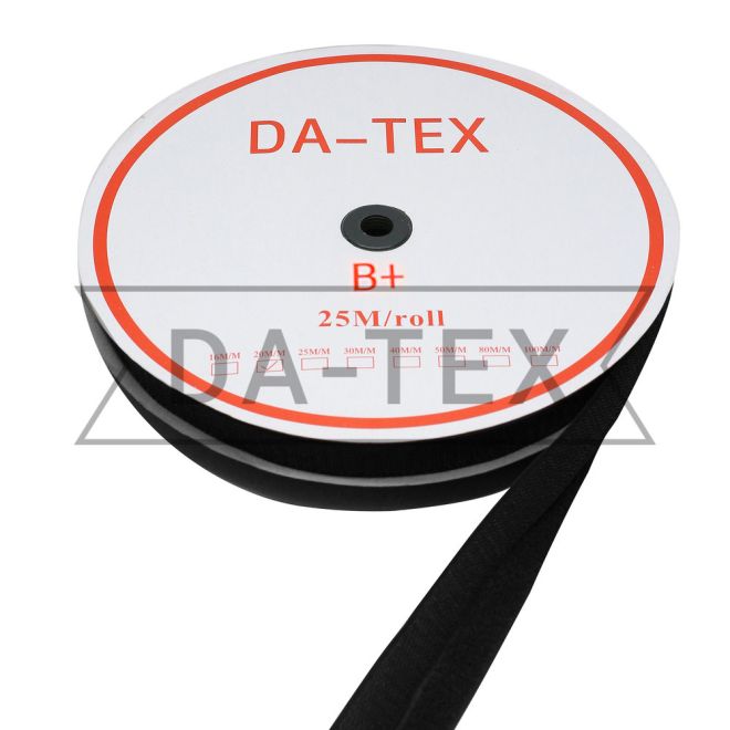 20 mm Hook and loop 65% NYLON 35% PE  B+  black photo - buy in the «DA-TEX» online store