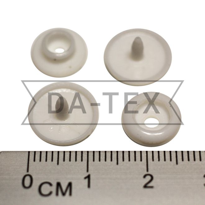 12 mm plastic snap button PP white