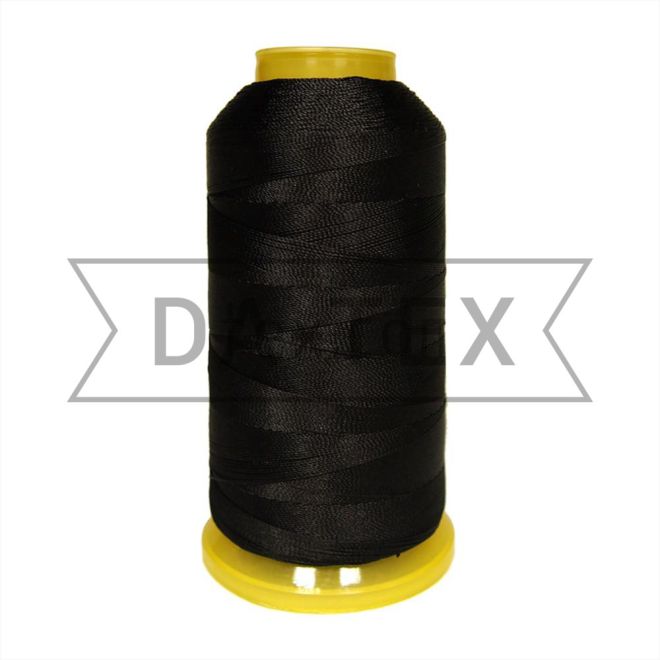 №10 (700 m) high tenacity polyester thread black photo - buy in the «DA-TEX» online store