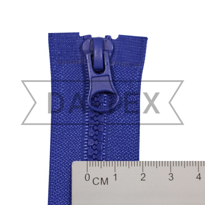 80 cm Plastic zipper N.5/2 two sliders O/E electric blue