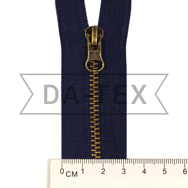 18 cm Metal zipper N.4 antik