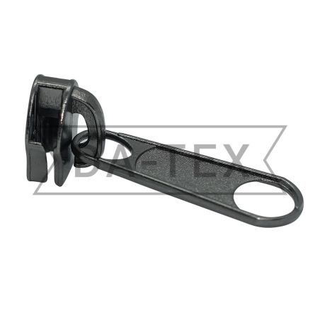 N.7 Slider for zipper long chain REVERSE black nickel photo - buy in the «DA-TEX» online store