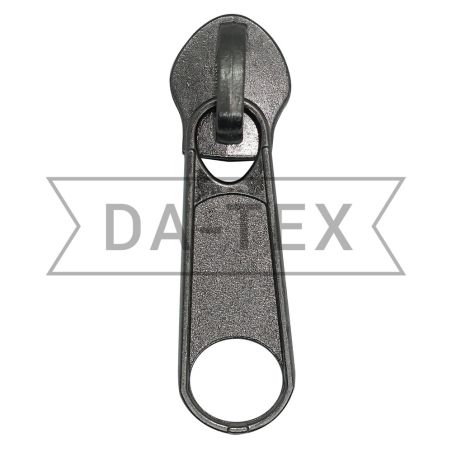 N.7 Slider for zipper long chain REVERSE black nickel photo - buy in the «DA-TEX» online store