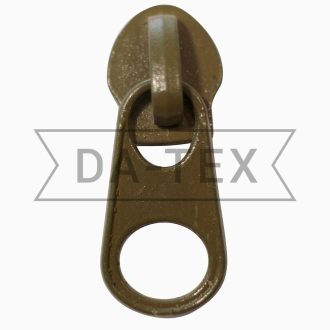 N.5 Slider for zipper long chain short puller khaki