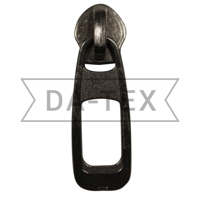 N.7 Slider for zipper long chain black nickel