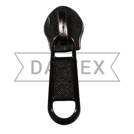 N.10 Slider for zipper long chain black nickel photo - buy in the «DA-TEX» online store