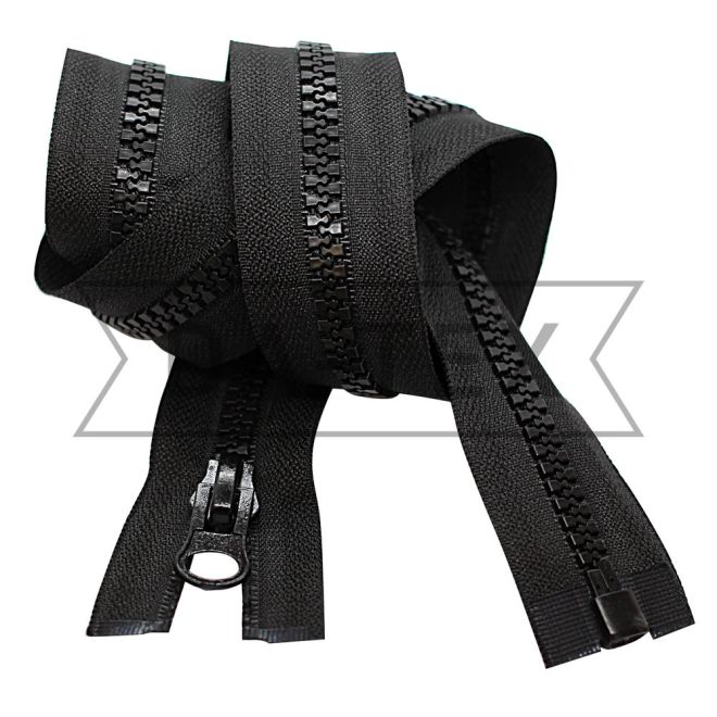 85 cm Plastic zipper N.8 O/E black photo - buy in the «DA-TEX» online store