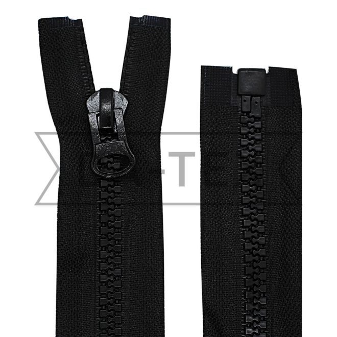 85 cm Plastic zipper N.8 O/E black photo - buy in the «DA-TEX» online store