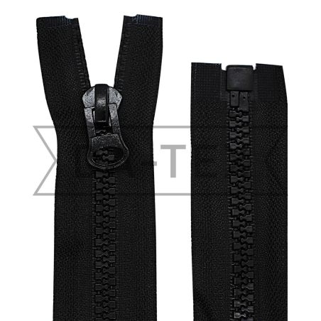 85 cm Plastic zipper N.8 O/E black photo - buy in the «DA-TEX» online store