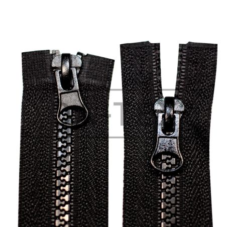 70 cm Plastic zipper N.5/2 two sliders O/E black photo - buy in the «DA-TEX» online store