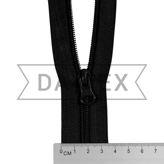 70 cm Nylon zipper N.7/2 two sliders O/E (best quality) black