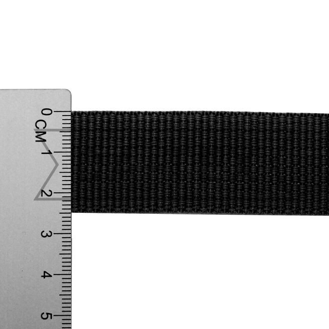 25 mm PP tape 18 g/m REPS black