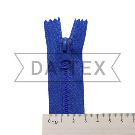 18 cm Plastic zipper N.5 C/E electric blue photo - buy in the «DA-TEX» online store
