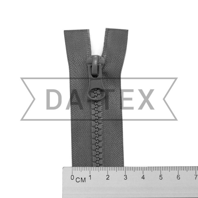 75 cm Plastic zipper N.5 O/E grey