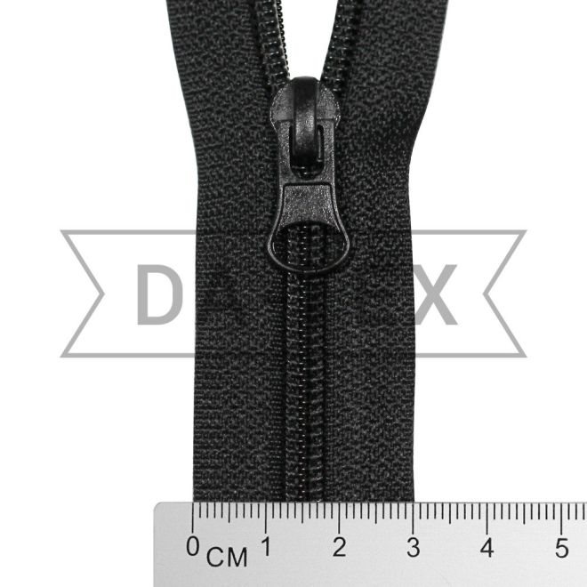160 cm Nylon zipper N.5 O/E black