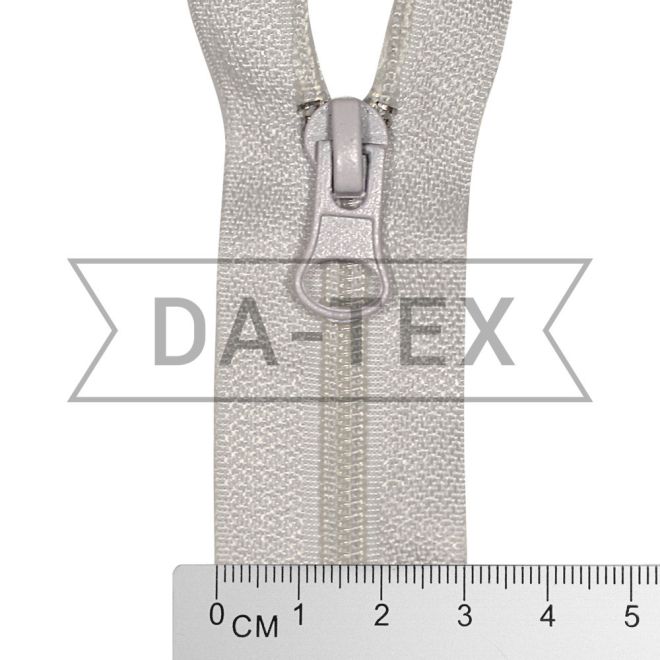 85 cm Nylon zipper N.5 O/E white