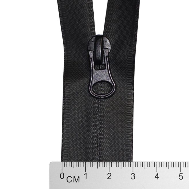 45 cm Nylon zipper N.7 water resistant black