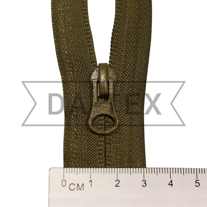 20 cm Nylon zipper N.7 REVERSE khaki