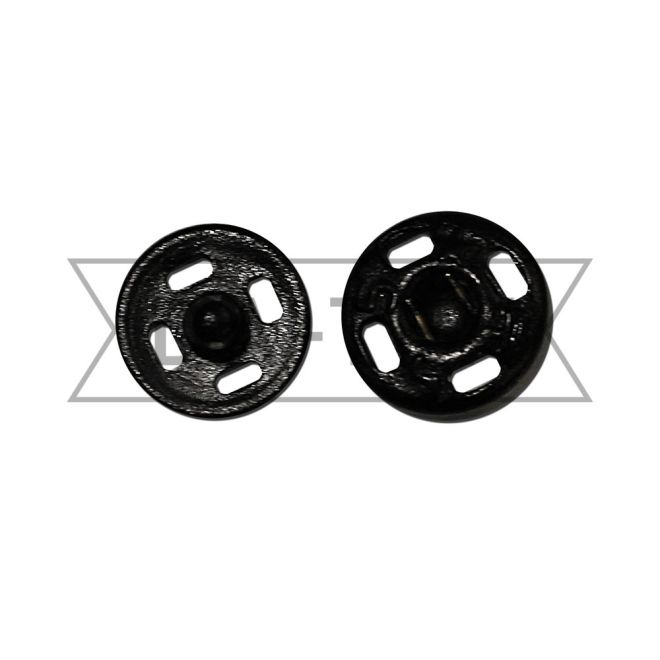 10 mm metal press stud button black photo - buy in the «DA-TEX» online store