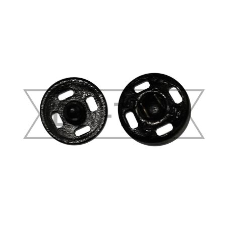 10 mm metal press stud button black photo - buy in the «DA-TEX» online store