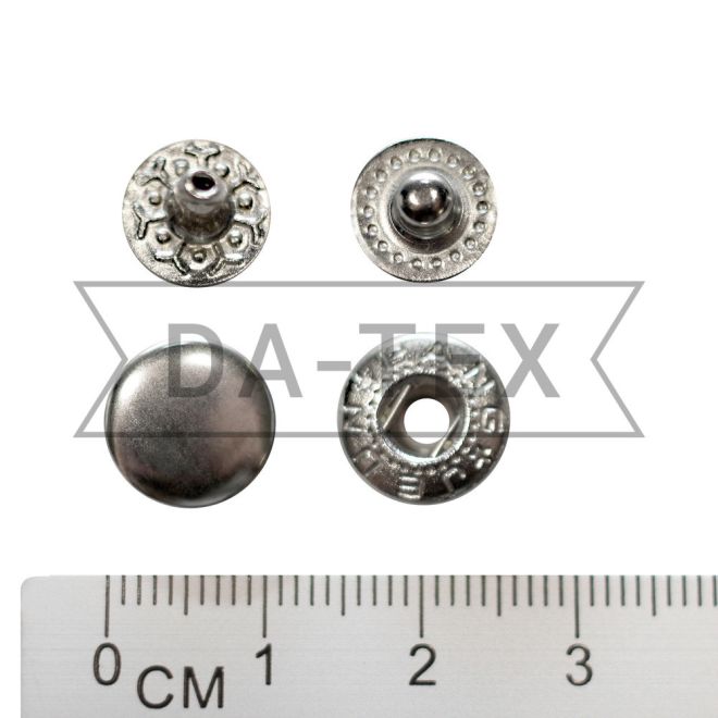 10 mm snap button W-style nikel