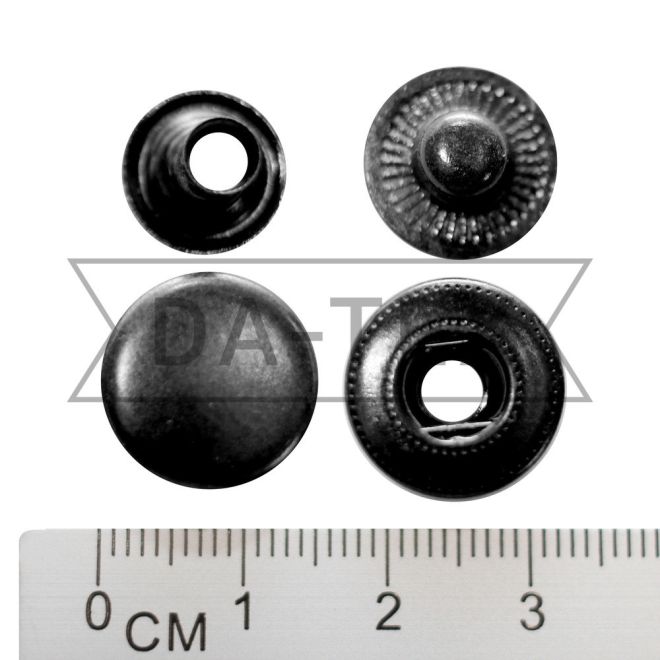 15 mm Snap button O-style №61 black nickel