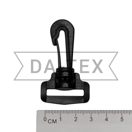 25 mm Plastic snap hook black photo - buy in the «DA-TEX» online store