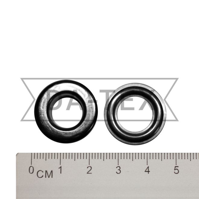 12 mm Eyelet N.28 + washer black nickel