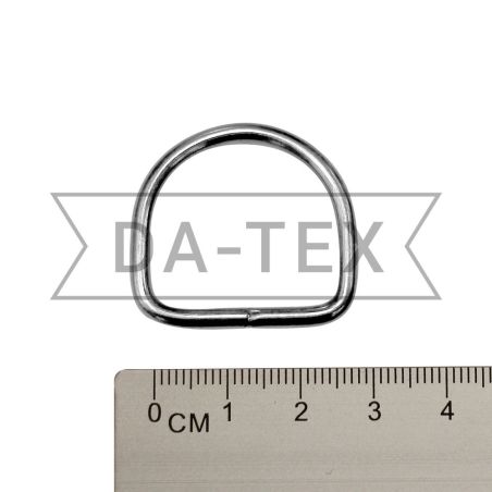 25х25 mm Strengthened metal semi ring nikel photo - buy in the «DA-TEX» online store