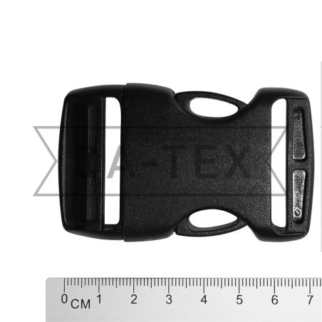 38 mm Plasticl buckle fastener К2552 black photo - buy in the «DA-TEX» online store