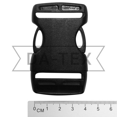 38 mm Plasticl buckle fastener К2552 black photo - buy in the «DA-TEX» online store