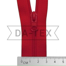50 cm Nylon zipper N.5 O/E red