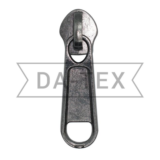N.8 Slider for zipper long chain black nickel photo - buy in the «DA-TEX» online store