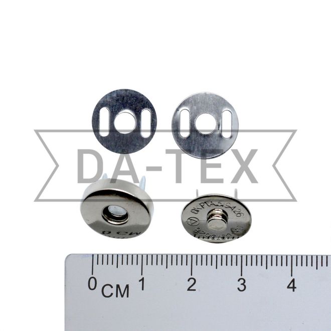 18 mm Magnetic button nikel photo - buy in the «DA-TEX» online store