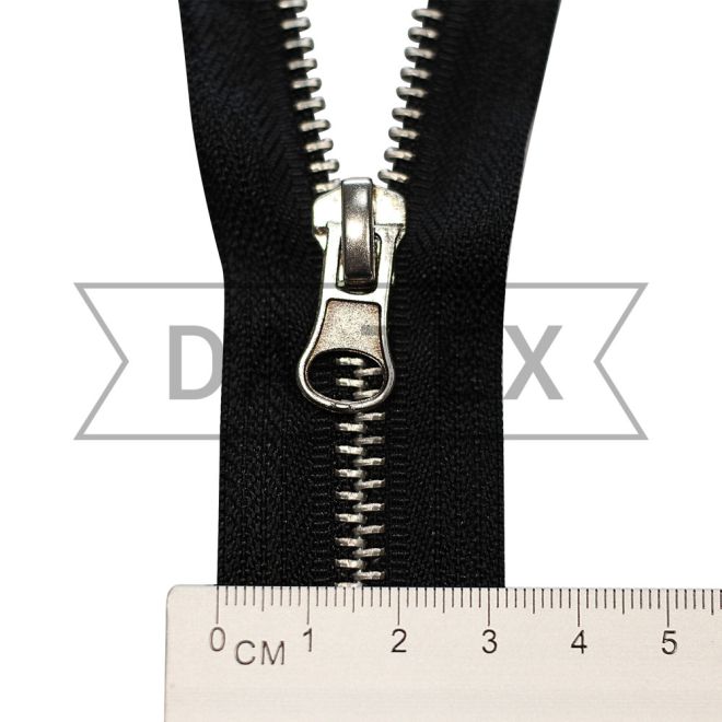 60 cm Metal zipper N.5 nikel
