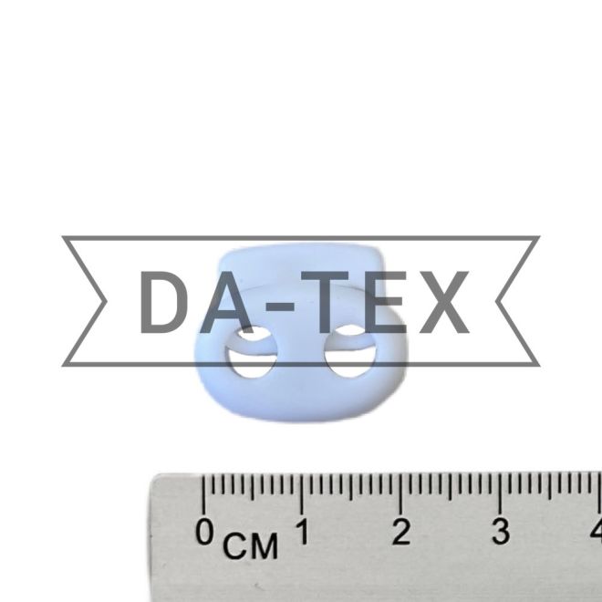 22mm 2-holes sewing stopper  №45 РОМ white photo - buy in the «DA-TEX» online store