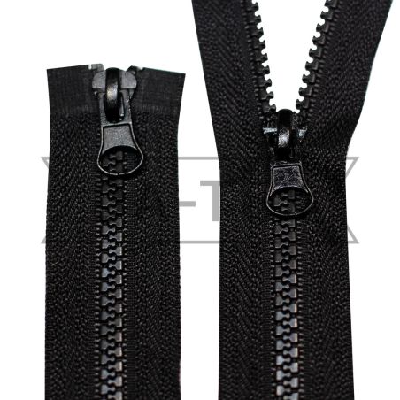 70 cm Plastic zipper N.5/2 two sliders O/E black photo - buy in the «DA-TEX» online store