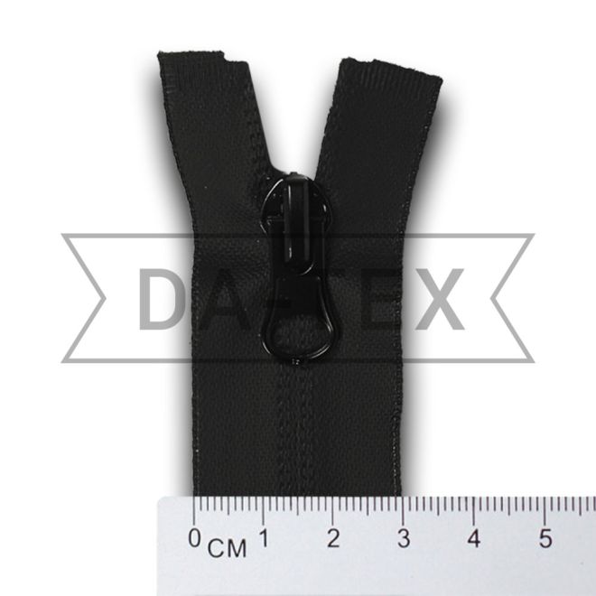 85cm Nylon zipper N.7 water resistant black