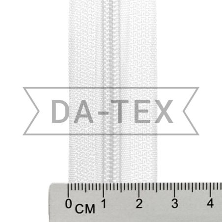 N.3 nylon zipper long chain white photo - buy in the «DA-TEX» online store