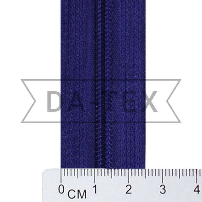 N.5 nylon zipper long chain electric blue