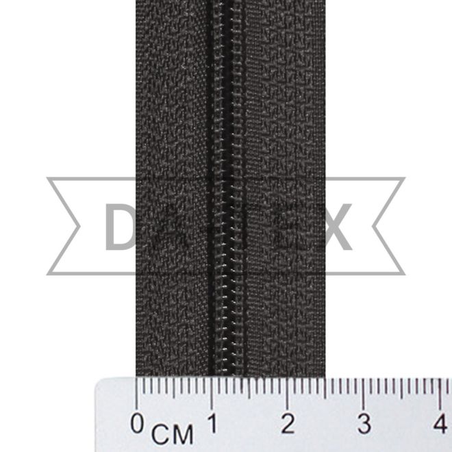 N.5 nylon zipper long chain dark grey