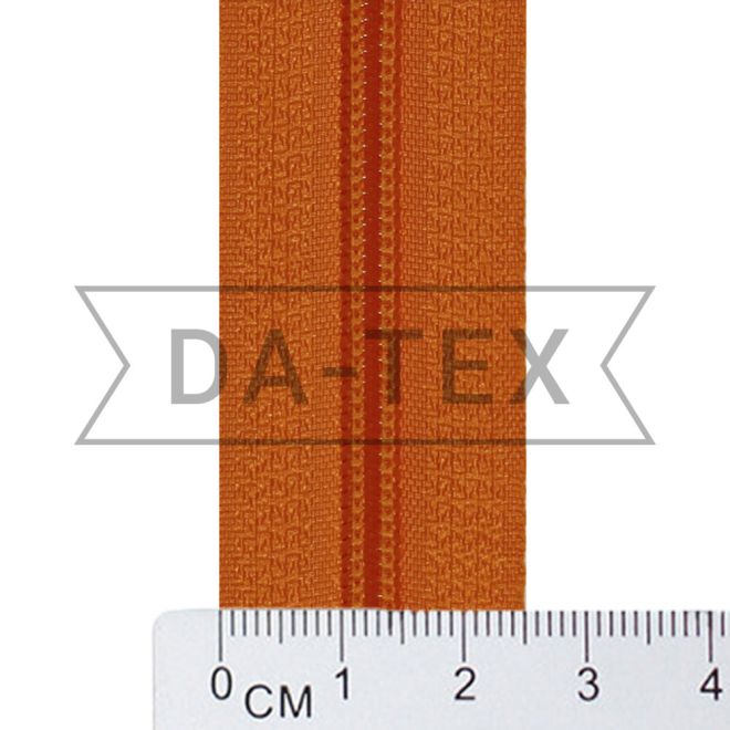 N.5 nylon zipper long chain orange