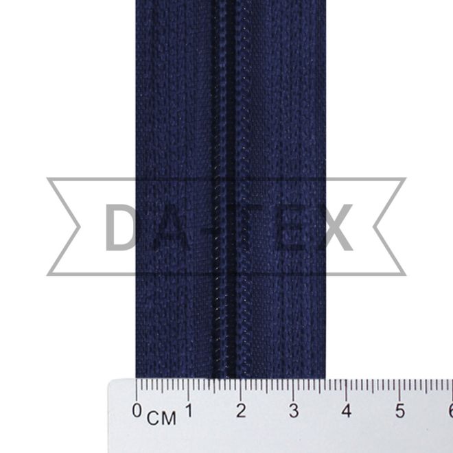 N.7 nylon zipper long chain dark blue