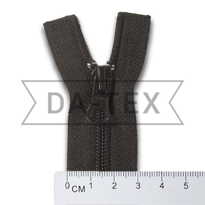 75 cm Nylon zipper N.7/2 two sliders O/E black