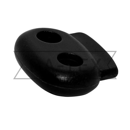 20 mm 2-holes oval stopper  S007/1 black photo - buy in the «DA-TEX» online store