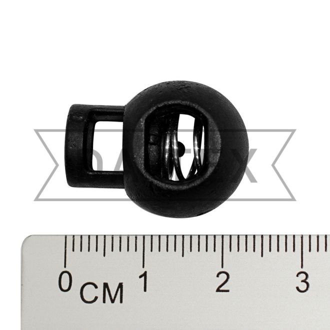 6 mm Round stopper S014 black