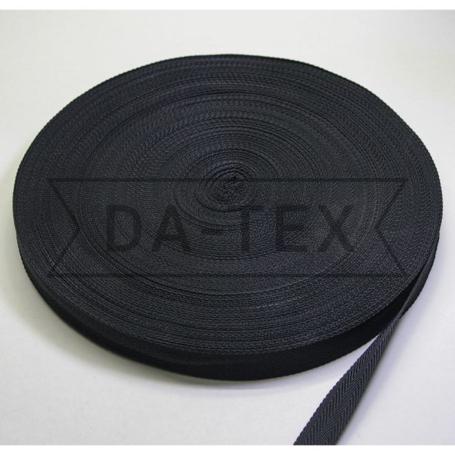 23 mm Outer tape 8 g/m V-type weaving black photo - buy in the «DA-TEX» online store