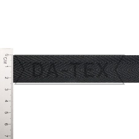 23 mm Outer tape 8 g/m V-type weaving black photo - buy in the «DA-TEX» online store