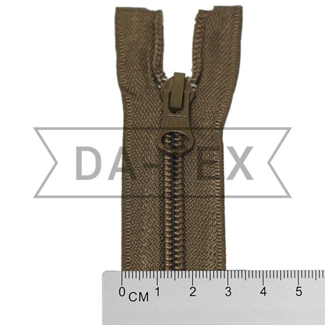 ᐉ 80 cm Nylon zipper N.7/2  two sliders O/E khaki in «DA-TEX»